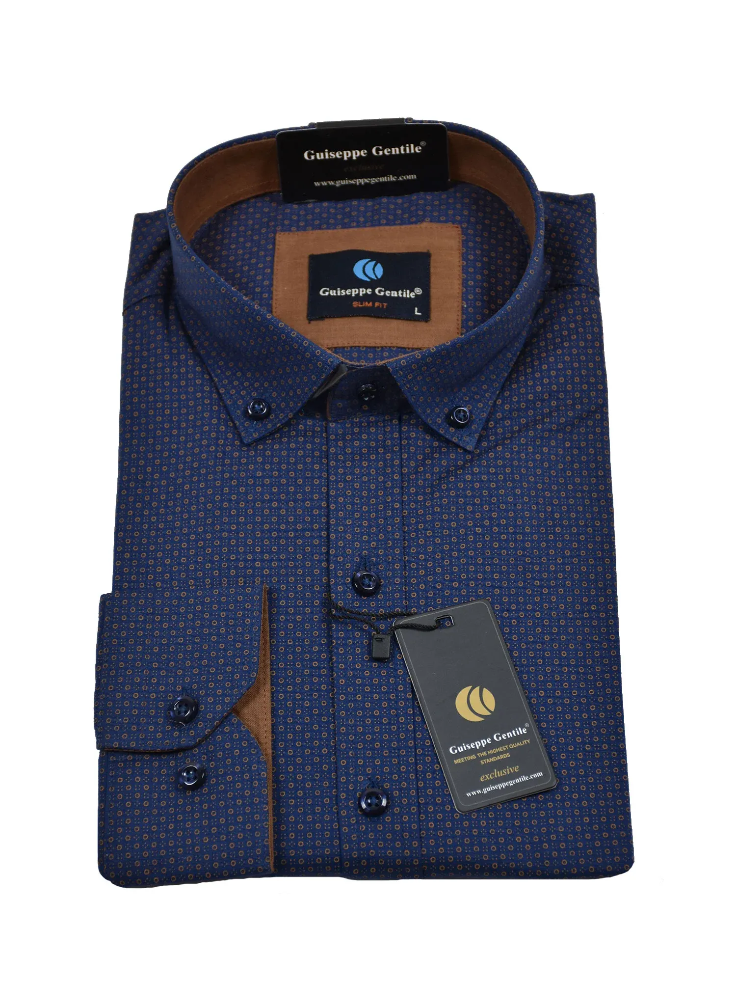 001-SL-21-012-1-1.webp Πουκάμισο σε στενή γραμμή GUISEPPE GENTILE - Image 1